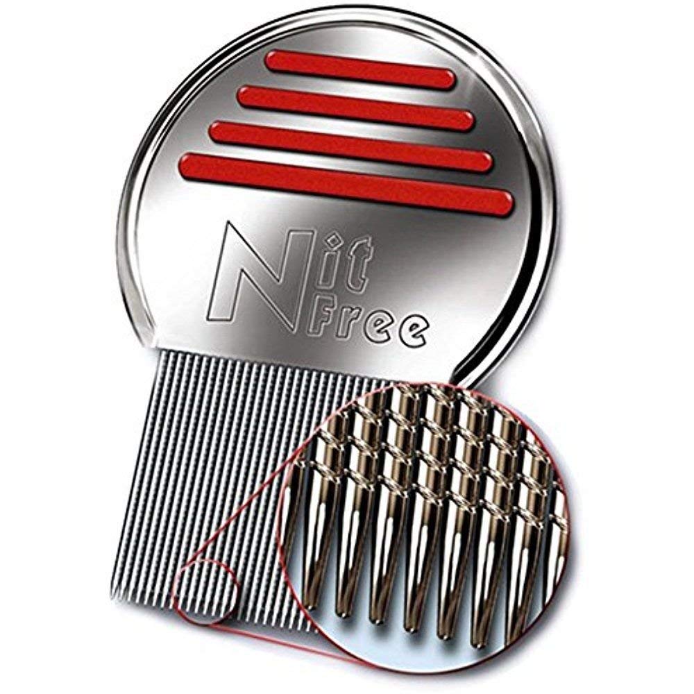 Nit Free Terminator Lice Comb, Professional Stainless Steel Louse and