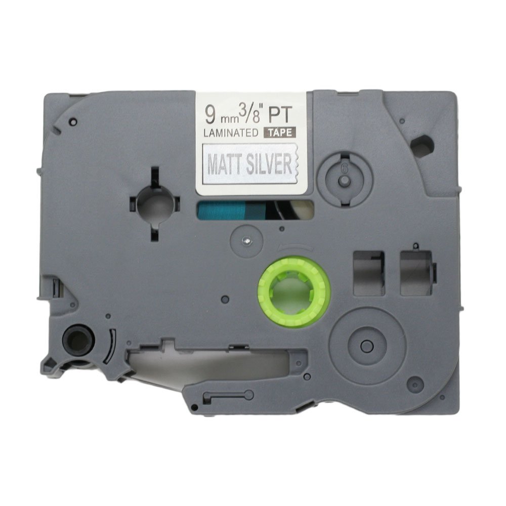 BROVACS 1 Pack Black on Matt Silver Label Tape Compatible for Brother P-Touch TZ M921 TZe M921 9mm 3/8" OPA1192M