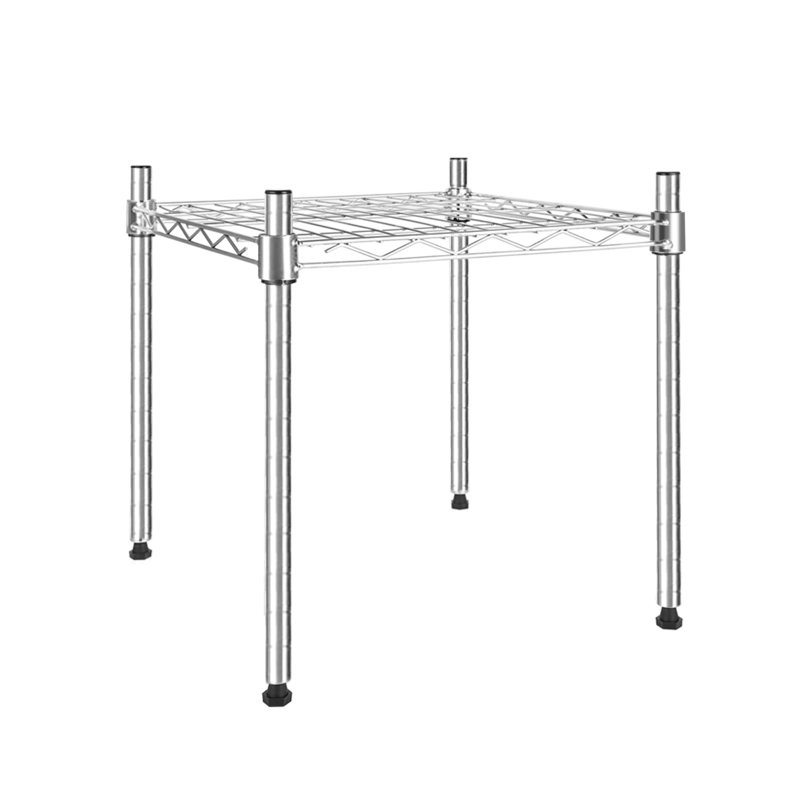Photo 1 of **It is used, it is missing a part and it is not known if it works 100%***YSSOA 1-Tier Shelving Unit, 15" W x 13.8" D x 15" H Wire Metal Stackable Storage, Chrome