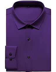JEMITOP Men's Stretch Wrinkle Free Dress Shirts