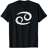 Zodiac Sign Cancer (Vintage White) T-Shirt