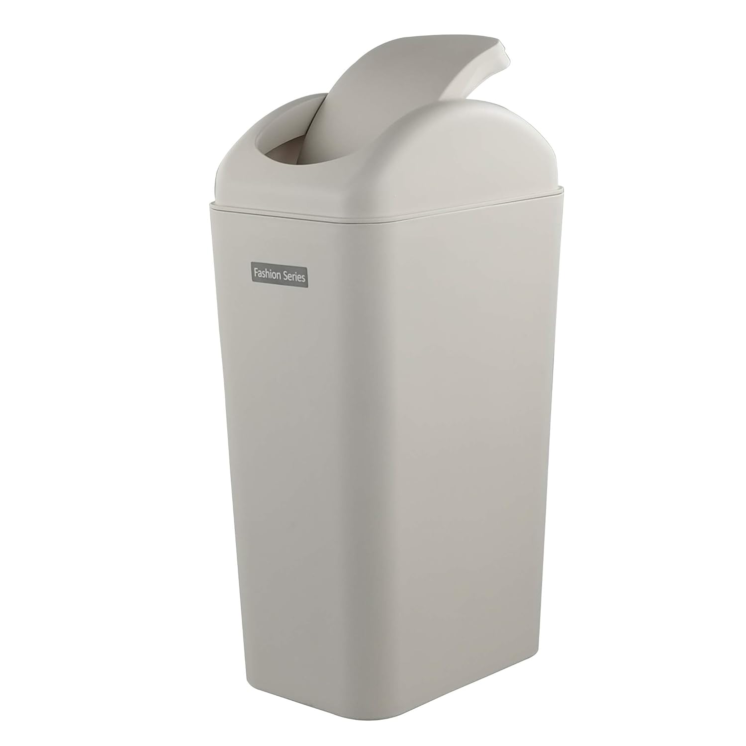 Ramddy Slim Trash Can Apricot 14L/5 Gallon Hidden Garbage Bag, Eco-Friendly for Office Home Bedroom Bath Kitchen, Modern Wastebasket.