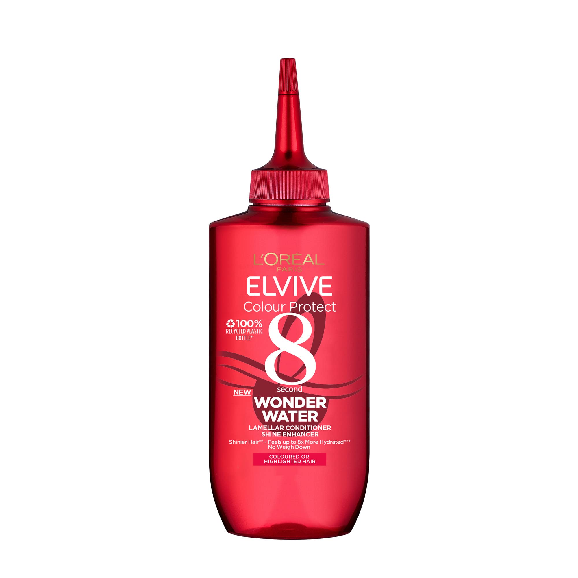 L'Oréal Paris Wonder Water, Liquid Hair Conditioner by Elvive Colour Protect, 8 Second Hair Treatment for Damaged, Coloured Hair with Lamellar Technology, 200 ml