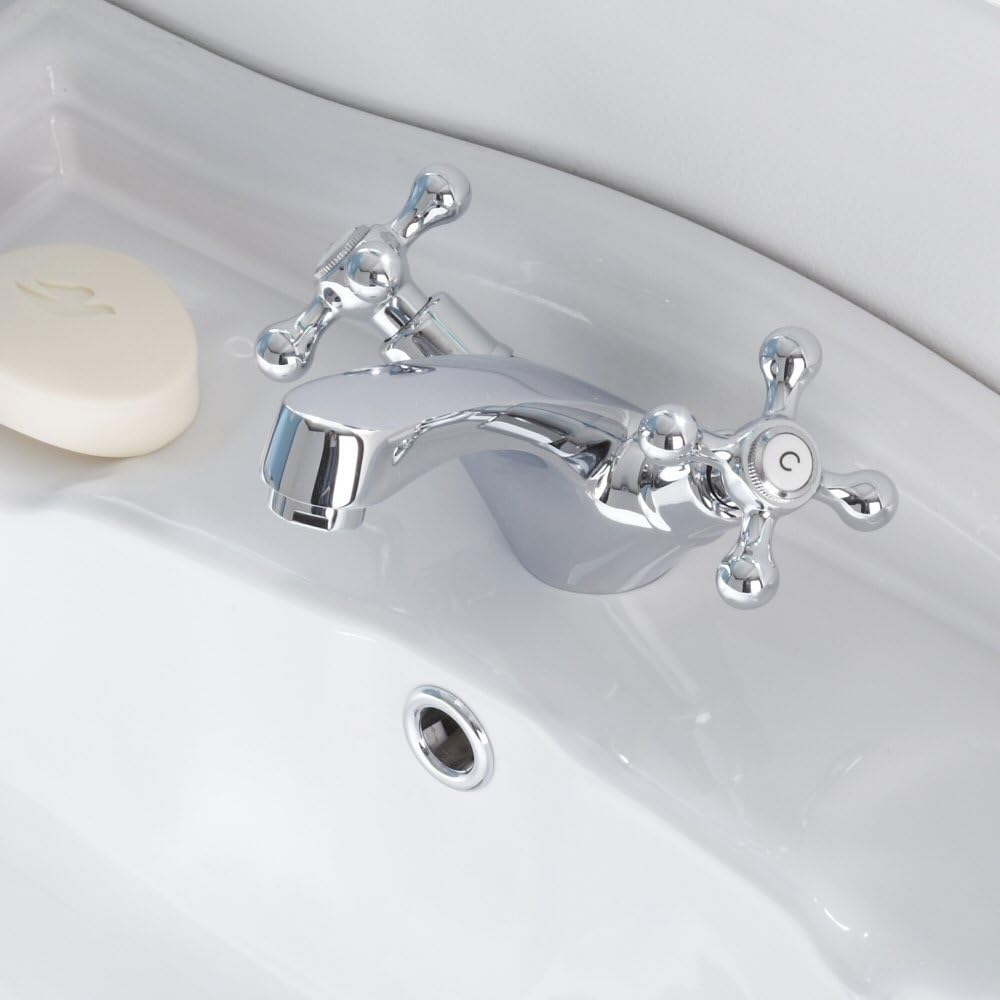 ATORRE LOW PRESSURE STAFFORD TRADITIONAL VICTORIAN EDWARDIAN BATHROOM BASIN DUAL CROSS HANDLE TRADITIONAL STYLE TAP