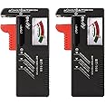 MZD8391 All-in-1 Battery Tester, Universal Battery Checker for AA AAA C D 9V 1.5V Button Cell Batteries Household Batteries (No Battery Required for Operation) (2)