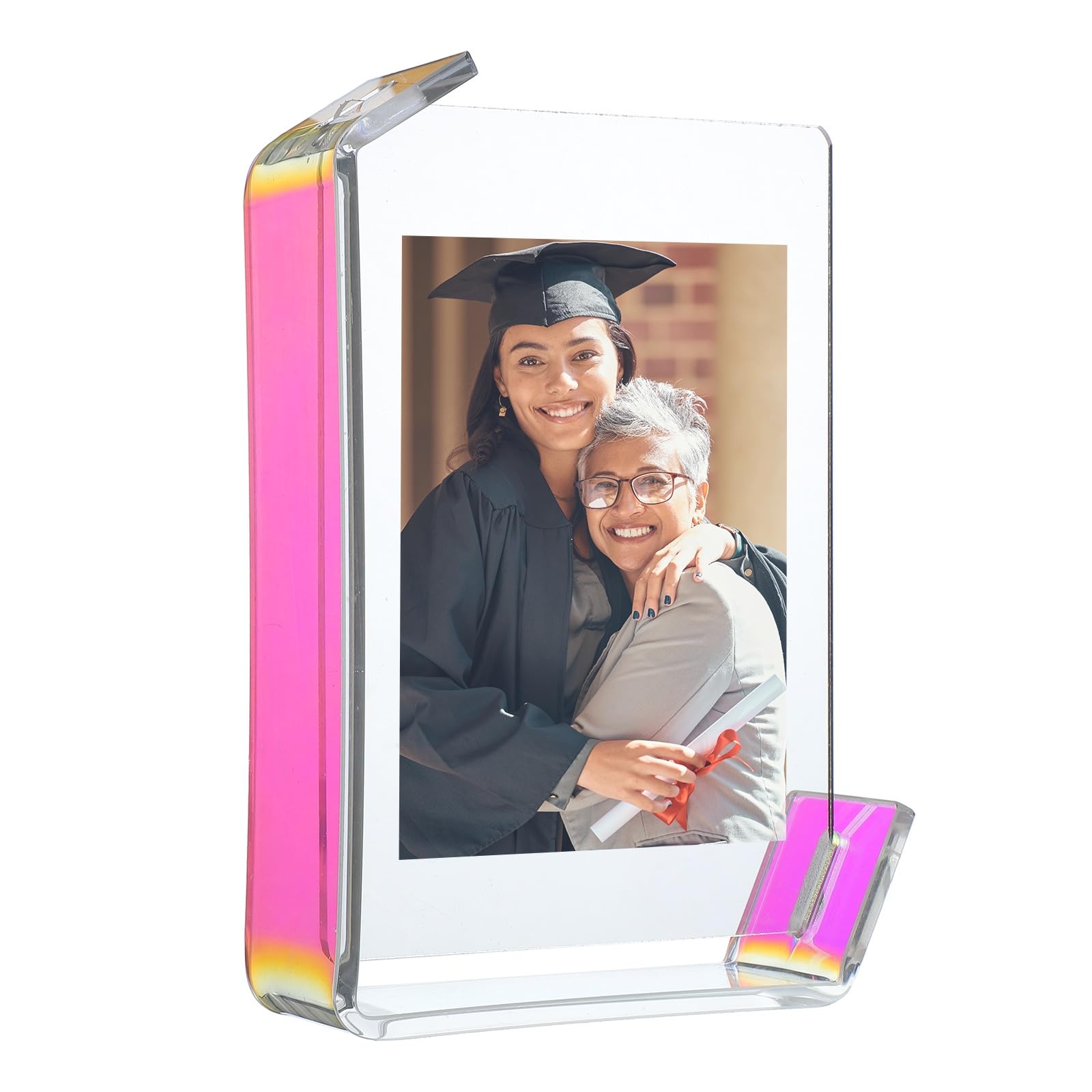 Photo 1 of *PARTIAL SET & Major Damage*
uxcell 5x7 Inch Acrylic Picture Frame, Floating Picture Frames for Wall or Tabletop Display, Hanging Photo Frame Stand for Office Home, Colorful