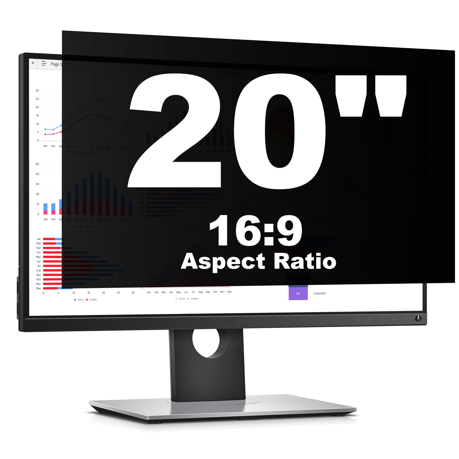 20 Inch Computer Privacy Screen Protector for HP