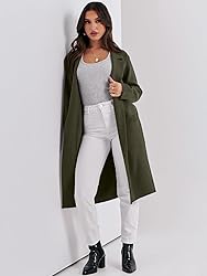 ANRABESS Long Sweater Cardigan Women Knit Open