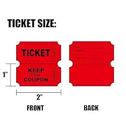 DNB 4000 Pairs Raffle Tickets - 4 Color Set of 1000