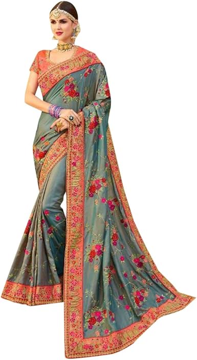 party wear border saree