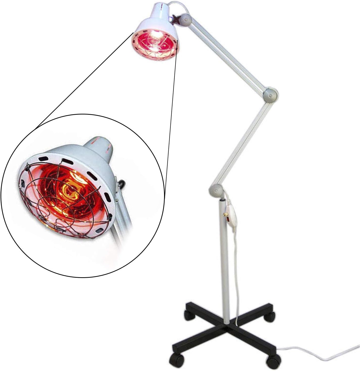 Strengthen Your Immune System with Heat Therapy Lamp Far Red Heating Muscle Massage Bulb Adjustable Rolling Standing Heater for Healing, Relaxation & Health Improvement + European Body Cream + e-Book