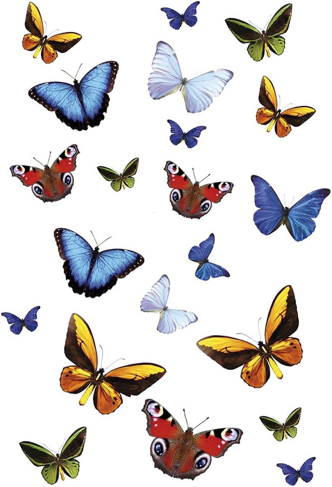 Kleine Wolke Decal Sticker Small Cloud 23 x 34 cm PVC Static Cling Film for Bathroom Decoration. Multicolor, Multicolour