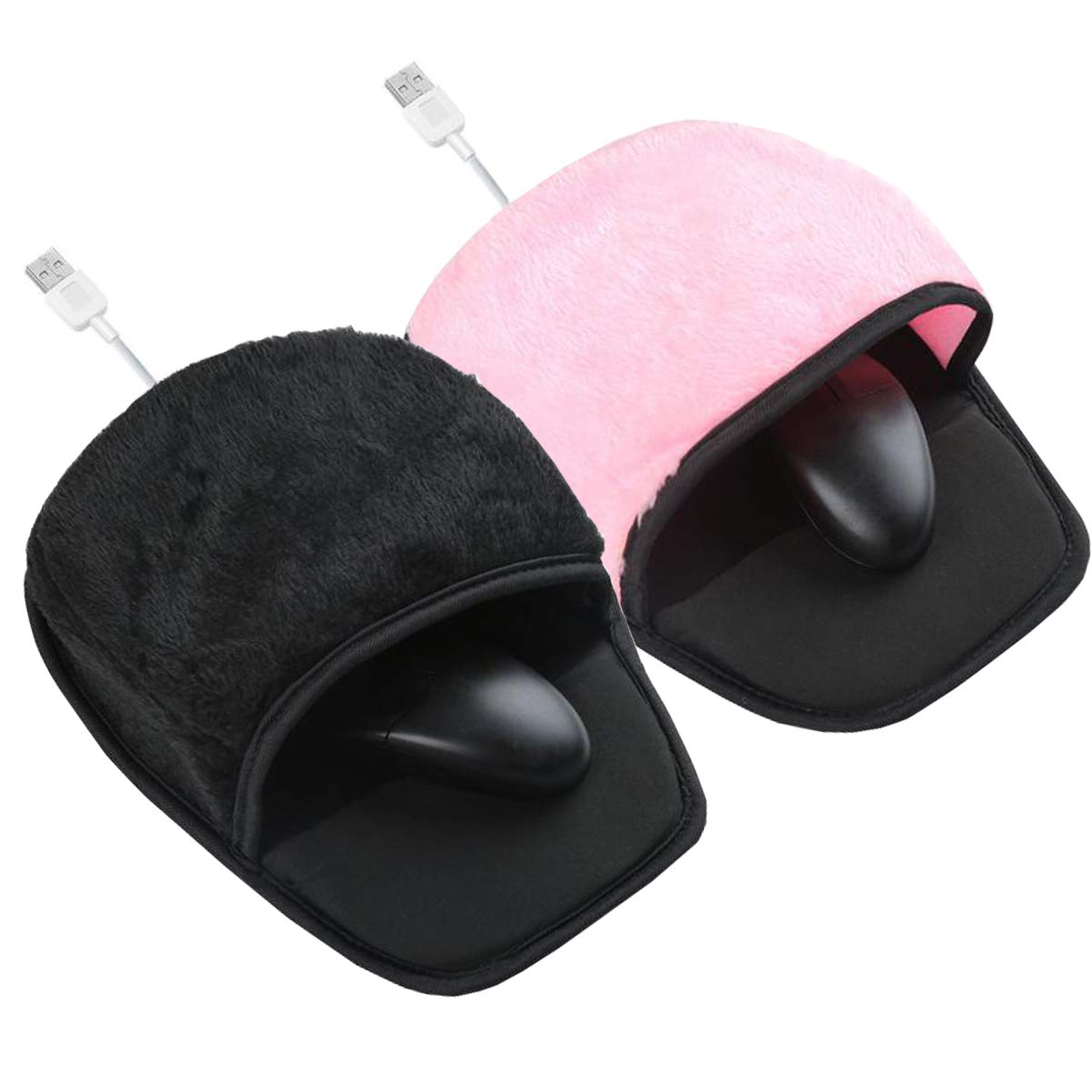 liuer 2PCS USB Heating Mouse Pad,Hand Warmer Heated Mouse Mat Keep Your Hands Warm in Winter Mouse Mat for Office Home Computer Laptop Work Gaming & Gift
