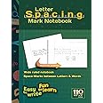 Letter Spacing Mark Notebook: Wide ruled with small marks on the baseline / 110 pages / 8.5x11 Inches / for Dysgraphia Kids