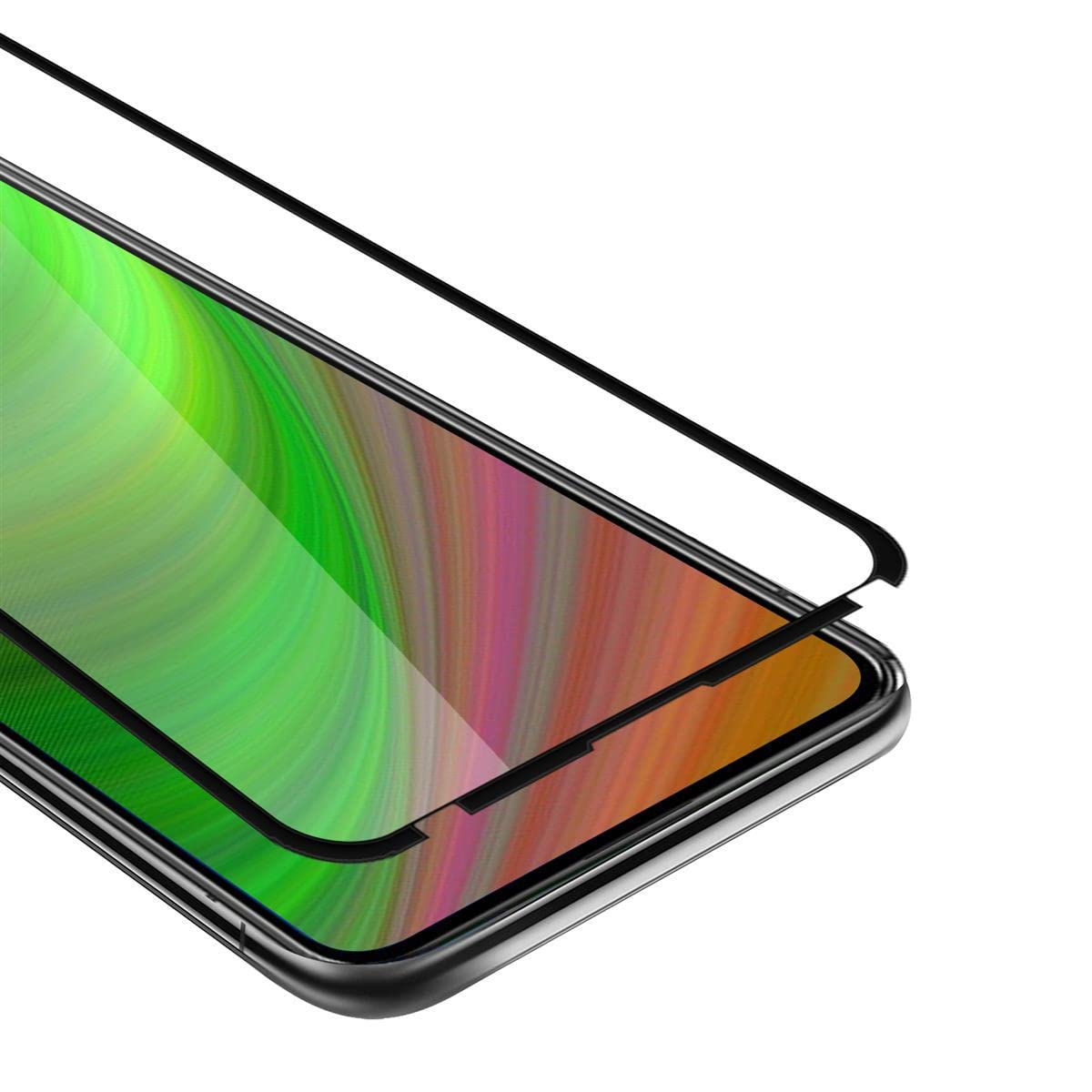 cadorabo Tempered Glass Full cover compatible with Asus ZenFone 7 Pro in TRANSPARENT with BLACK - Screen Protection 3D Touch compatible with 9H Hardness - Bulletproof Display Saver