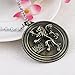 LUREME Vintage Round Lion Pendant Necklace for Fans Costume Jewelry-Antique Bronze (nl005381-2)