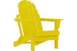 Restcozi Adirondack Chairs, HDPE All-Weather Adirondack Chair, Fire Pit Chairs (Folding, Yellow)
