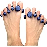 YogaToes&reg; Gems&reg; for Men Fits Men's Shoe Size 7 &amp; Up. Gel Toe Stretcher &amp; Separator in Metallic Blue. Helps Foot Pain &amp; Boost Athletic Performance!