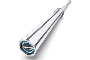 E.T.ENERGIC 7ft Olympic Barbell Bar 45LB Load 1500lbs Capacity Available, for Gym Home Exercises, Weightlifting, Powerlifting for 2" Olympic Plates