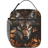 VANZEV Insulated Lunch Box for Women Men, Wolf Theme Lunch Box Reusable Portable Lunch Bag Cooler Tote Waterproof Lunch Container for Office Picnic Work Travel Hiking