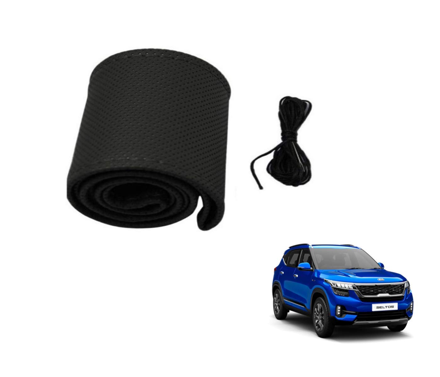 Kia Seltos Leather Steering Cover Best Price With Best Deal in Your City