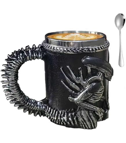 Amazon.com: Panvola Alien Head Black Coffee Mug UFO Alien Themed Party  Gifts Ceramic Tea Cup Dishwasher and Microwave Safe 11 oz Black Novelty  Drinkware : Home & Kitchen