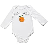 Little Cutie Romper Cute Little Orange Print Baby Coming Soon Newborn Infant Girl Citrus First Birthday Romper