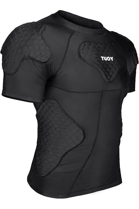 Maglia A Compressione Imbottita TUOY Per Bambini - Protezione Per Sport Di Contatto - Foto 4