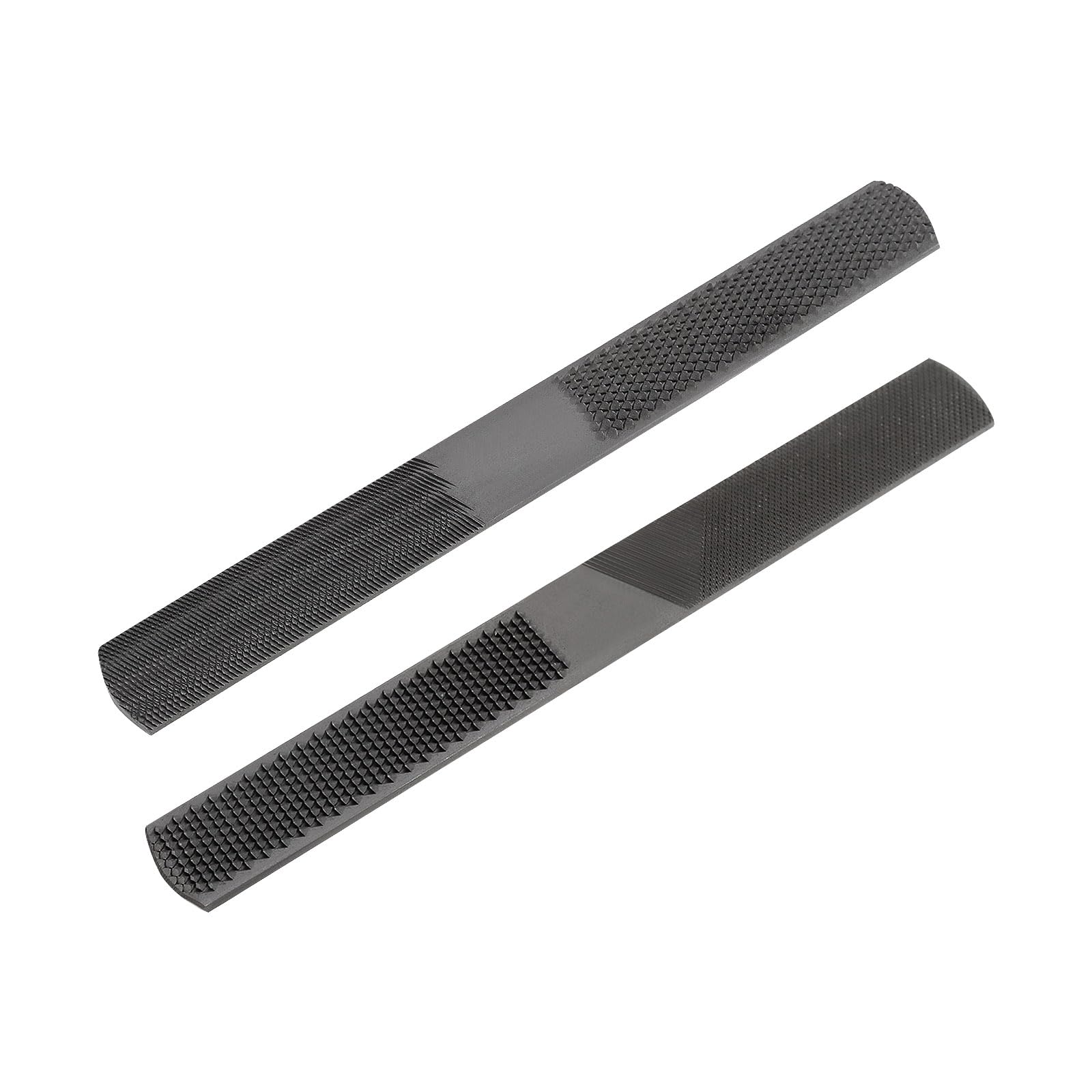 The Lord of the Tools 2 Pcs 200mm Multi-Function 4-in-1 File High Carbon Steel Woodworking Files 4 Way Carpentry Carving Rasp File for Wood Soft Metal Plastic
