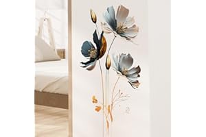 CNUSER 3D Wall Stickers DIY Flower Wall Decal Removable Waterproof Wall Art Decor for Bedroom Living Room Offices Home Decoration (Floral)