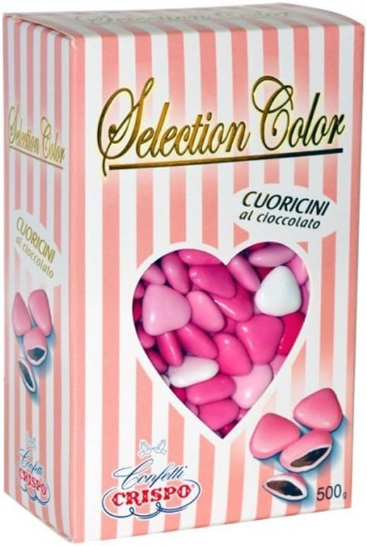 CONFETTI CRISPO | Selection Color Cuoricini Mignon | ROSA | 500 gr