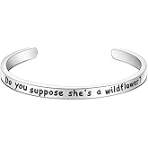 MYOSPARK In Wonder Land Inspired Do You Suppose She's A Wildflower Cuff Bangle Bracelet