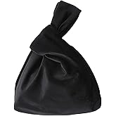 Anopo Small Knot Bag for Women Velvet Wristlet Purse Elegant Clutch Evening Bag Wrist Pouch