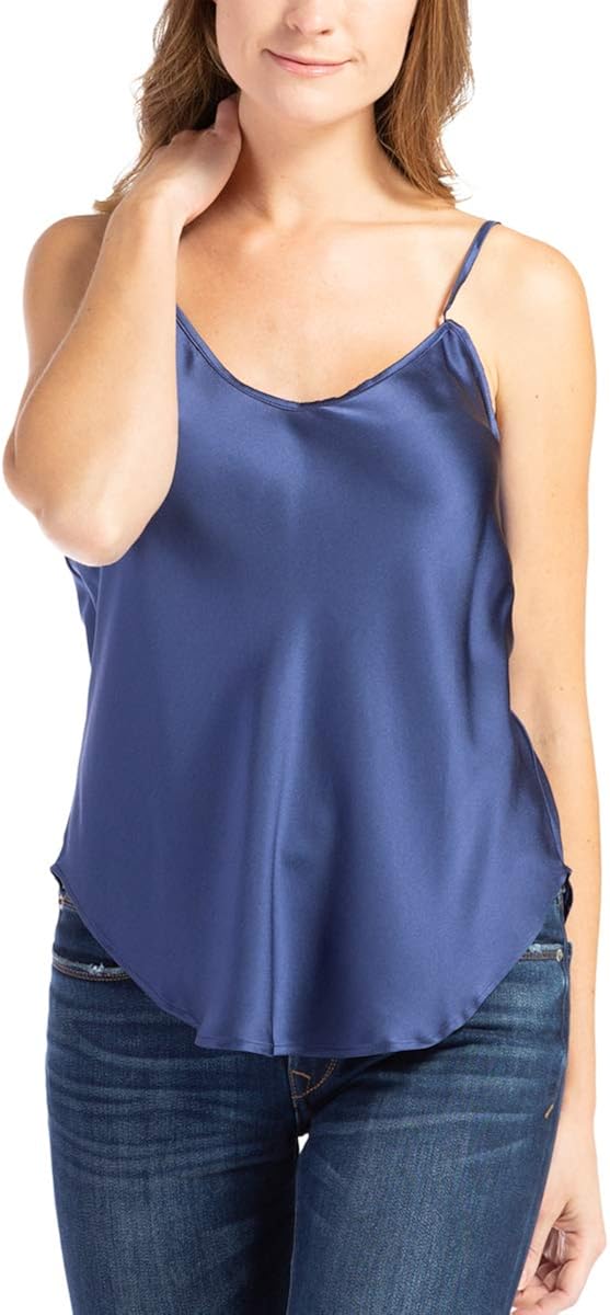 Fishers Finery Women's 100% Pure Mulberry Silk Camisole with Adjustable Straps - Improved FIT at  Women’s Clothing store: Tank Top And Cami Shirts