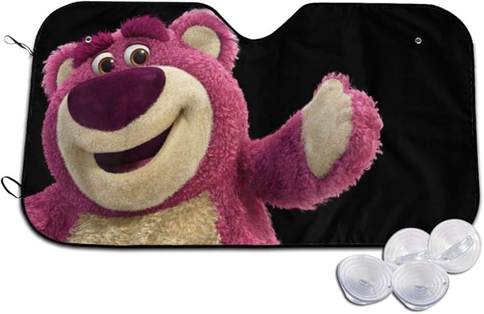 Amazon トイストーリーピンクのくまちゃん10 車用 サンシェード 車 フロント 遮光 断熱 簡単取り付け 丈夫で長持ち 自動車内部の老化防止 フロントガラス用 車 バイク 車 バイク