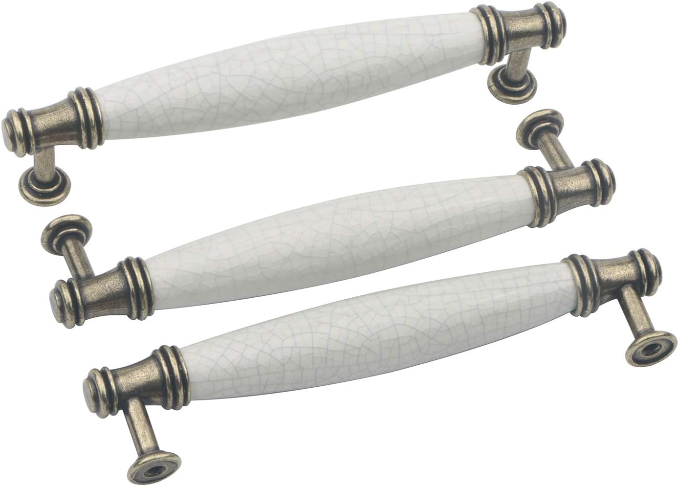 Rowiz 10PCS European Classic Style Handle Kitchen Door Handles, Cupboard Drawer Bedroom Furniture Handles Ceramics Hole centres 128 mm - Image 5