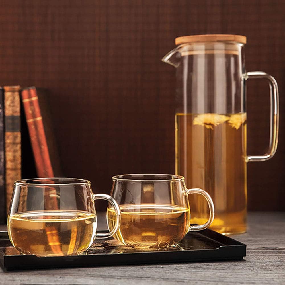 Brocca in vetro con coperchio per bevande: acqua, succo, tè
