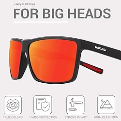 MAXJULI Polarized Big Sunglasses for Men Women with