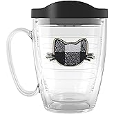 Tervis Plaid Cat Made in USA Double Walled Insulated Tumbler Travel Cup Keeps Drinks Cold & Hot, 16oz Mug, Classic