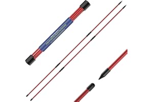 Seticek Golf Alignment Sticks 2 Pack,Upgraded 48" Collapsible Alignment Stick Golf Training Aid for Aiming, Putting, Swing Trainer, Golf Training Sticks with Clear Tube Case