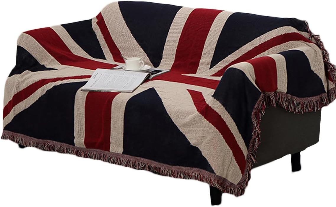 Chickle Slip Cover for Loveseat Union Flag Sofa Blanket Cover