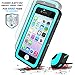 SPIDERCASE iPhone 5/5S/SE Waterproof Case, Full Body Protective Cover Rugged Dustproof Snowproof Waterproof Case Touch ID iPhone 5S 5 SE, NOT for SE 2020 4.7 INCH(Blue&Clear)