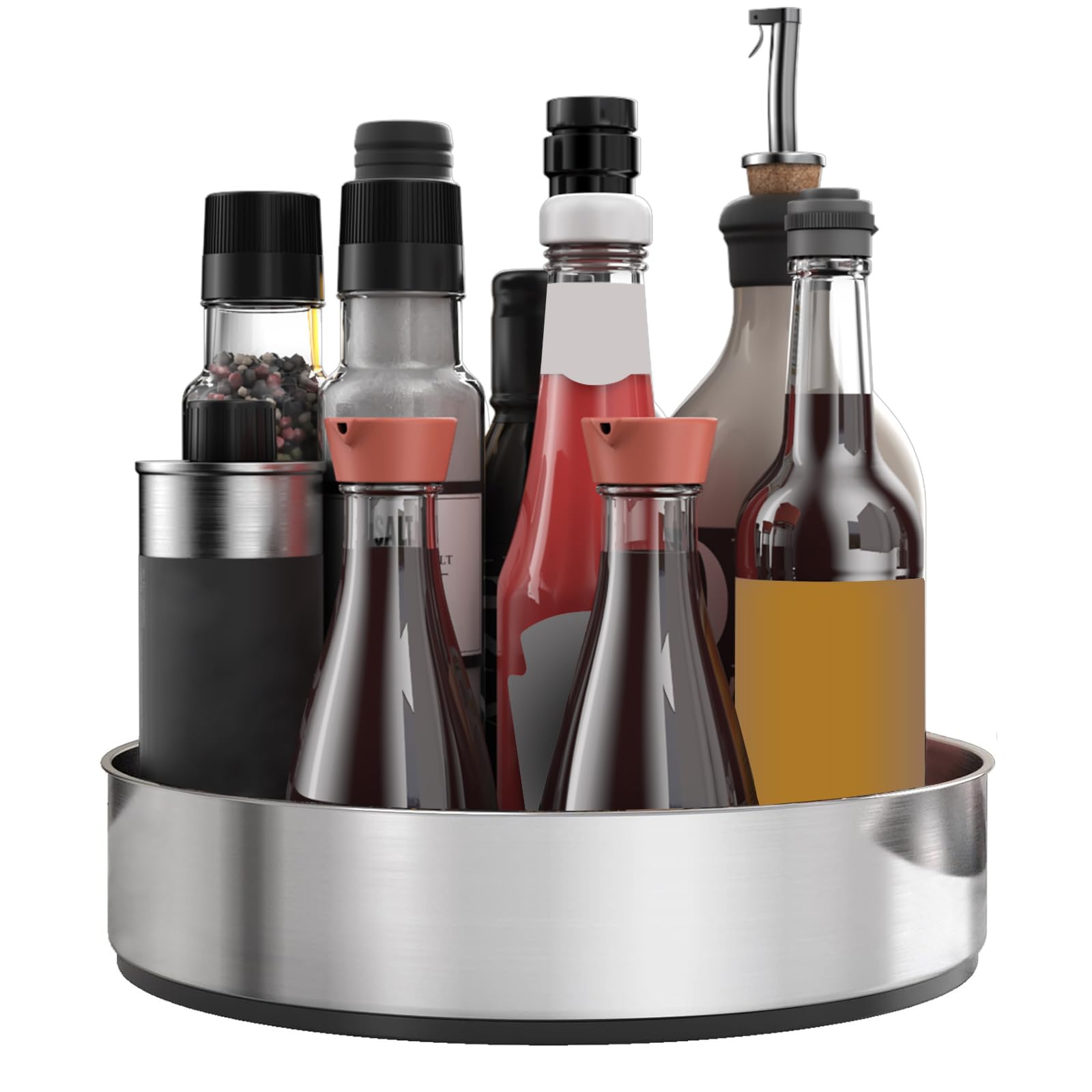 Salad Rack Organizer VAEHOLD Lazy Susan Turntable Spice Rack Organizer for Kitchen Cabinet ...