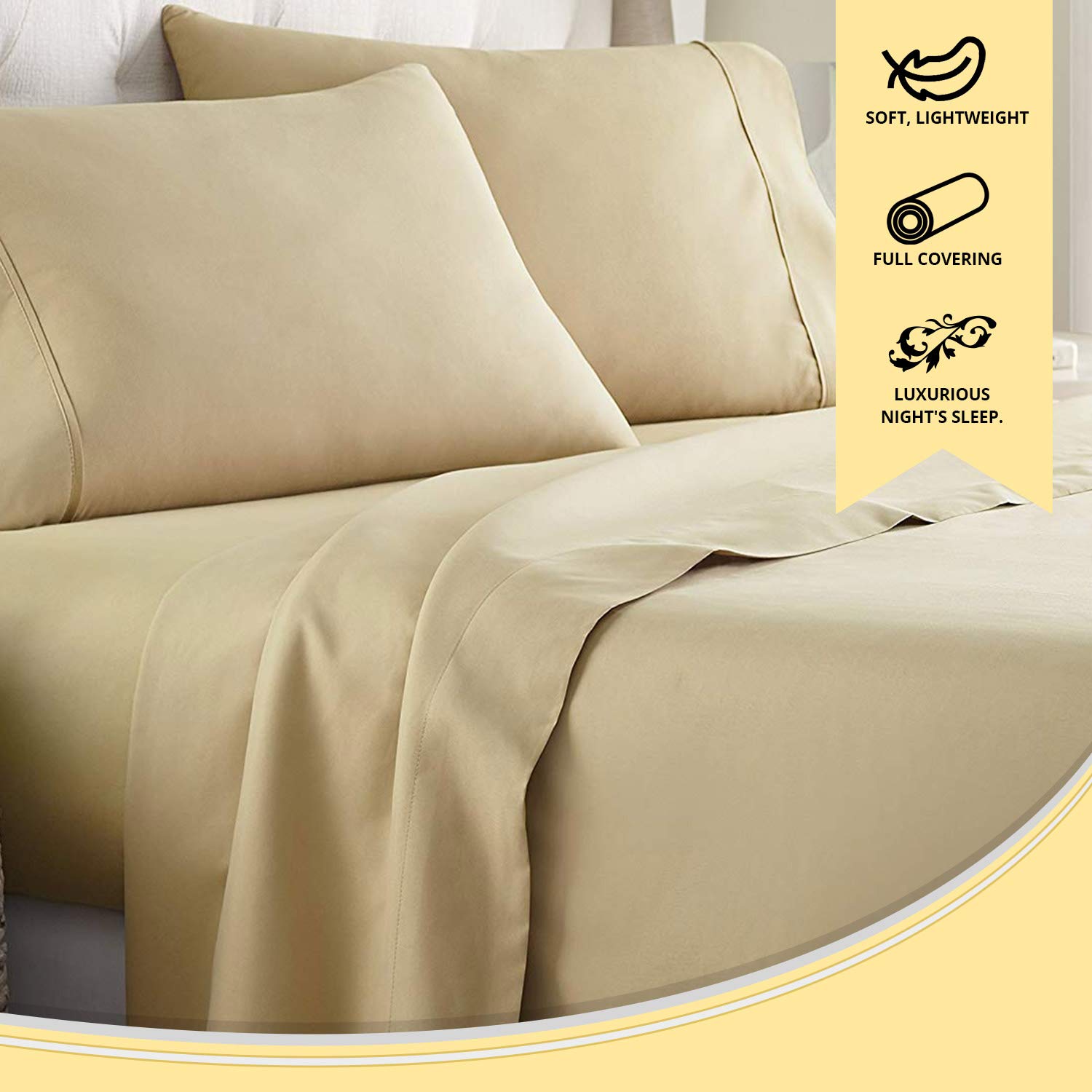 PAARIZAAT Luxury Microfiber Full Bedsheet Set 9900 Series
