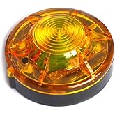 AHOUFHER Roadside Flashing Flares Safety Warning Light Emergency LED Strobe Light with Magnetic Base Vehicle and Marine (Amber)