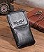 Hengwin Holster Pouch, Premium Leather Carrying Case Belt Clip Holster Smartphone iPhone 8 Plus 7 Plus Holster Pouch Cellphone Sleeve Zipper Pocket for Galaxy S8 Plus LG G5/G6 V30 +Keyring-Black