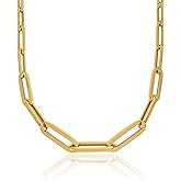 IceCarats 14K Solid Yellow Gold Graduated Paperclip Link Necklace Chain