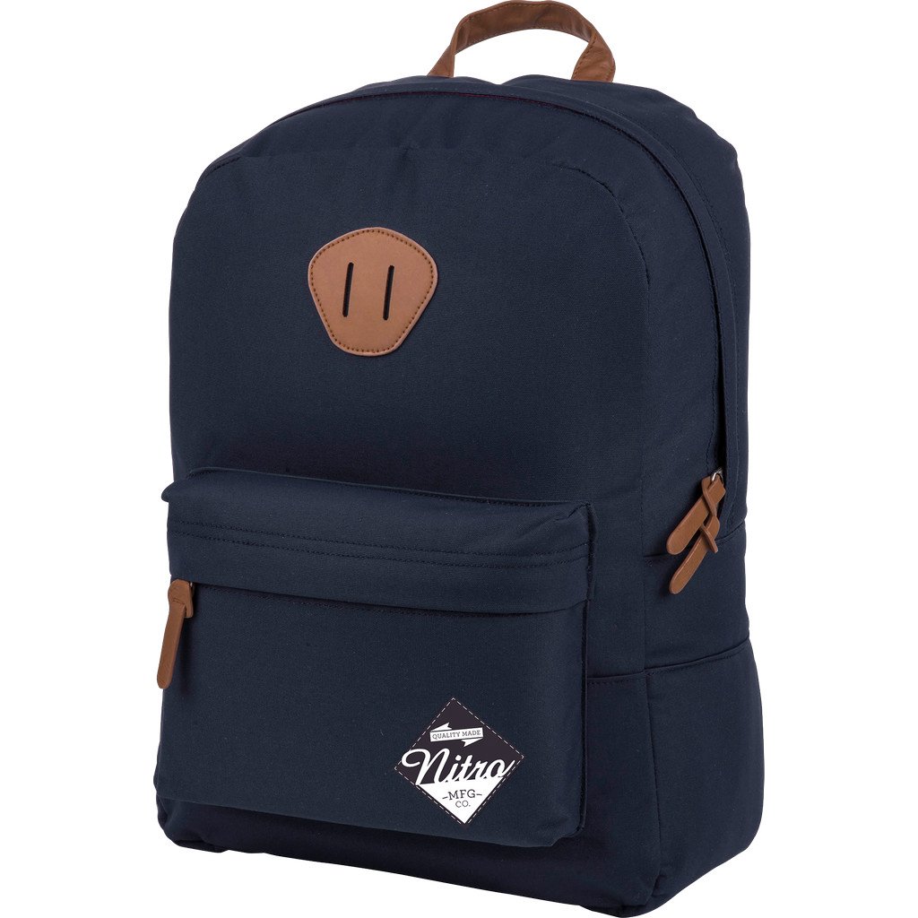 Urban Classic Old School Daypack mit gepolstertem Laptopfach, urbaner Streetpack im Retro-Look, Alltagsrucksack, Schulrucksack, Schoolbag, Indigo, 20 L, 420 gr