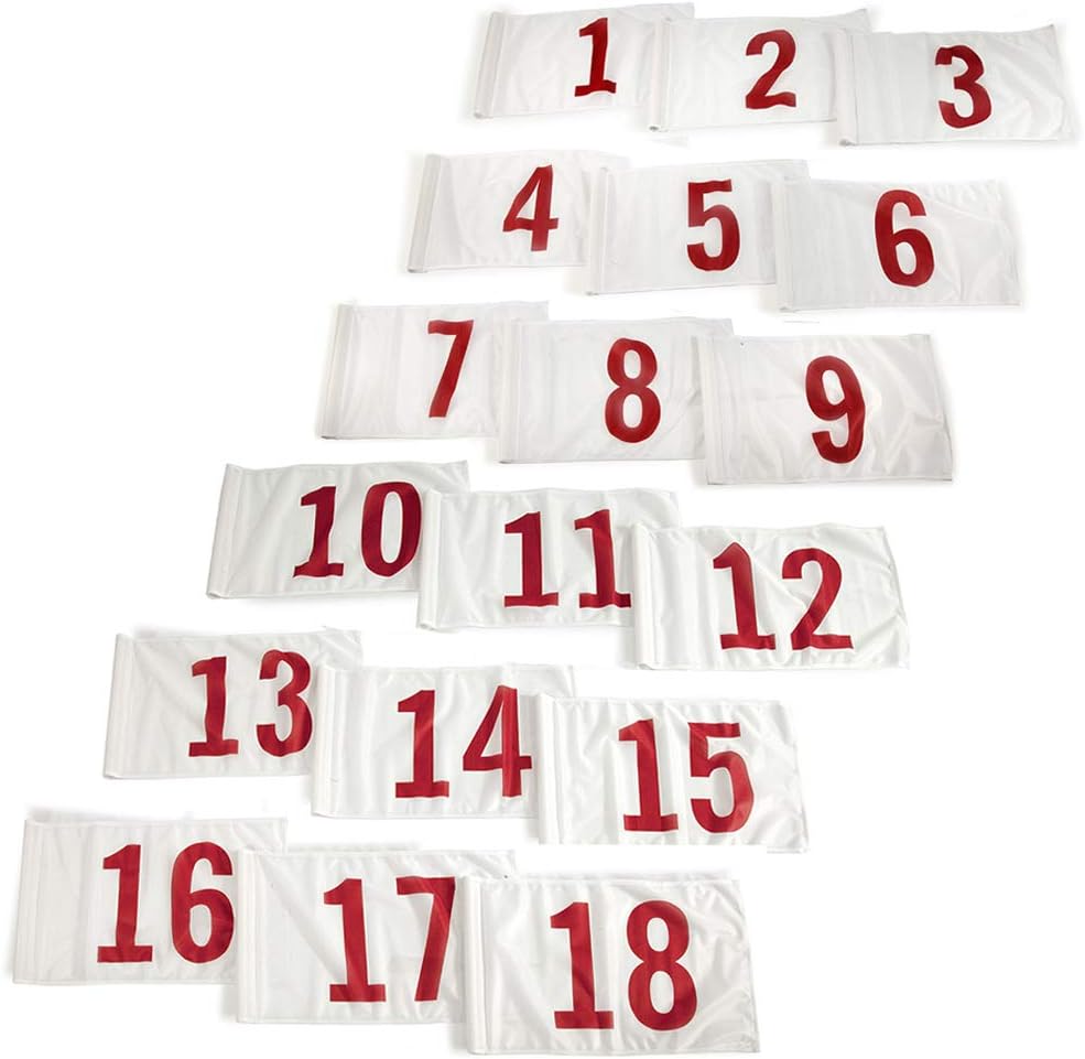 20in x 14in Numbered Golf Flag Flags 118