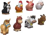 Fisher-Price Little People Farm Animal Friends 8-Piece Toddler Figure Set Ages